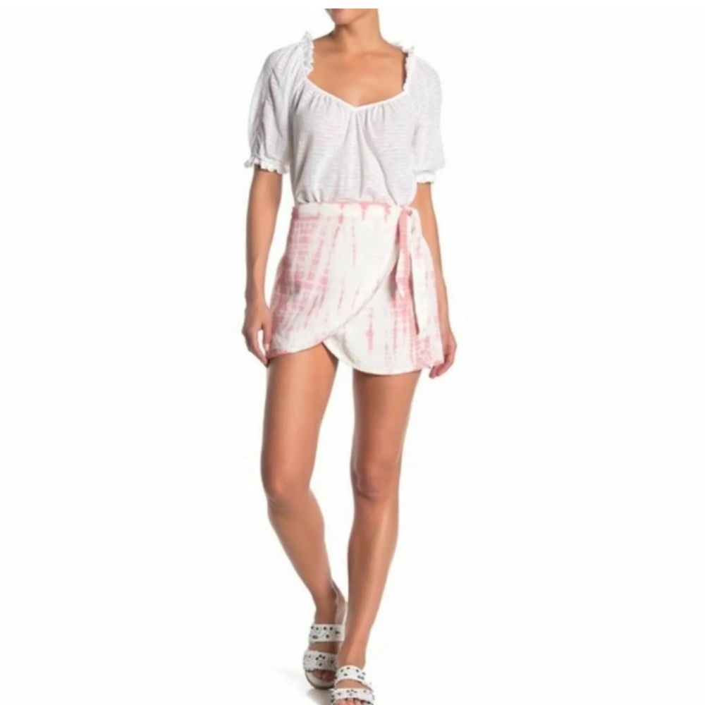 Free People Rosie Tie-Dye Wrap Mini Skirt 6.